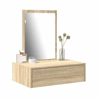 VidaXL Dressing Table Brown 60 X 40 X 70 Cm Engineered Wood, Modern Dressing Table, Stylish Vanity, Functional Bedroom, Rectangular Dresser With