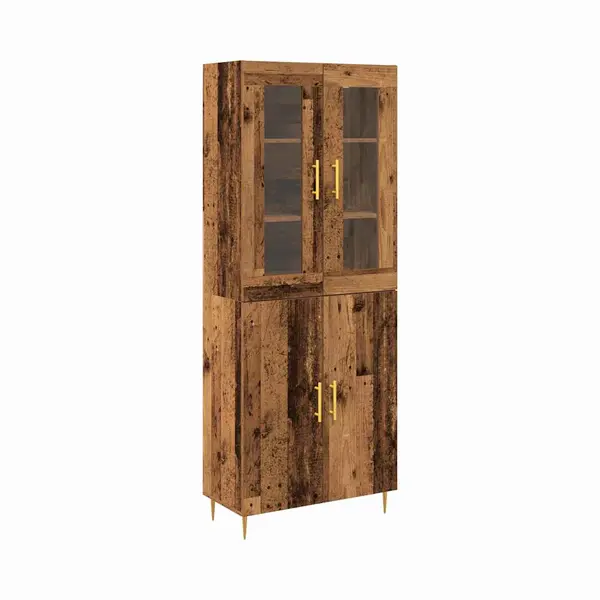 VidaXL Highboard 2 Pcs Oudhout Bewerkt Hout thumbnail