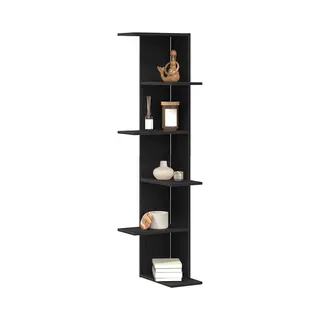 VidaXL Muur Hoekplank Met Plank Zwart Eiken 36.5 X 36.5 X 140 Cm