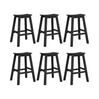 VidaXL Tuin Bar Set 6 Pcs Zwart Hdpe