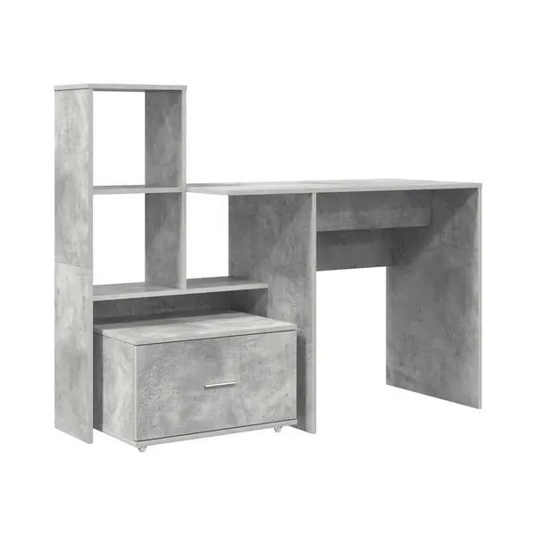 VidaXL Schreibtisch Beton Grau 131, 5 X 50 X 106, 5 Cm Holzwerkstoff thumbnail