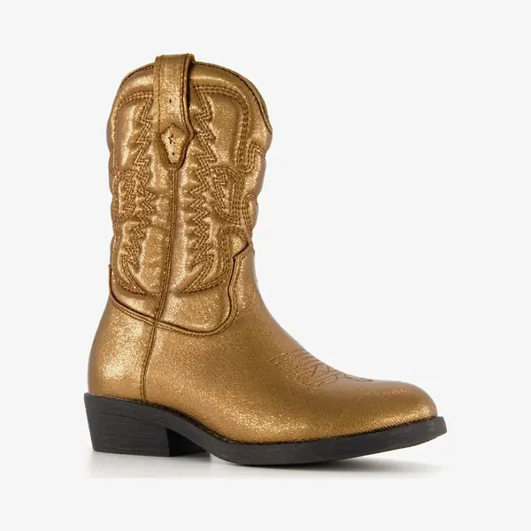 Blue Box Meisjes Cowboylaarsjes Met Glitter Goud - Maat 34 thumbnail