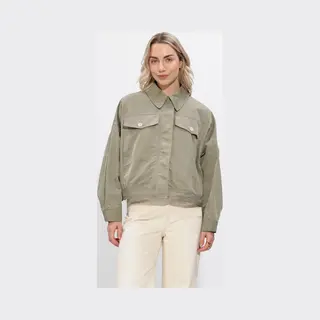 Nukus Lia Jacket Jassen Dames - Zomerjas - Khaki - Maat Xs