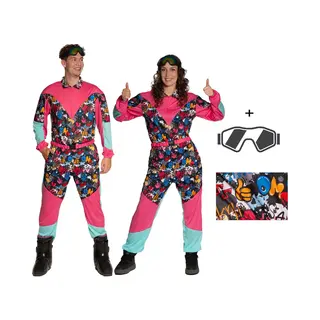 Skipak Met Bril Jaren 80 Kostuum Voor Volwassenen Retro Verkleedpak Apres Ski Verkleedkleren Voor Dames En Heren Carnavalskleding Heren