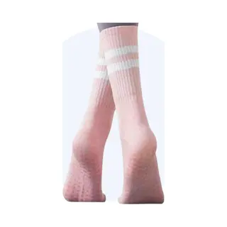 Hilvard Yoga Sokken - Antislip Sokken - Pilates Sokken - 3 Paar - Roze - One Size Fits All