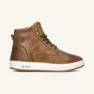 Hip H2239 Sneakers Jongens - Leren Sneaker - Bruin - Maat 33