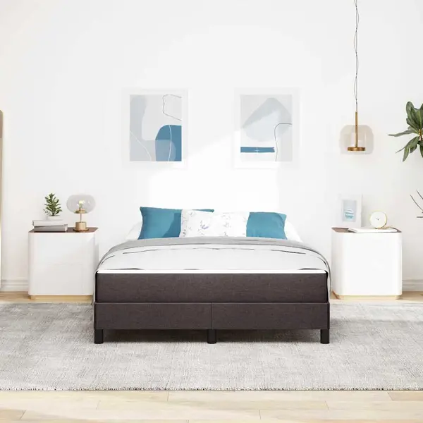 Boxspringbett Mit Matratze Dunkelbraun 140 X 190 Cm Stoff Vidaxl thumbnail