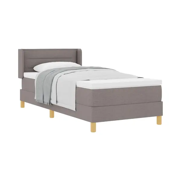 VidaXL Boxspring Bed Met Matras Met Hoofdeinde Taupe 200 X 80 Cm Stof thumbnail