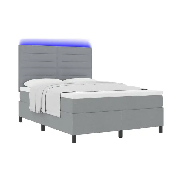 Boxspringbett Mit Matratze Hellgrau 140 X 190 Cm Stoff Vidaxl thumbnail
