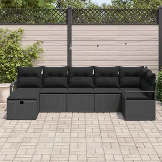 Sofa Set Mit Kissen 5 Pcs Poly-rattan Vidaxl