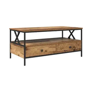 VidaXL Couchtisch With Drawer Altholz 100 X 51 X 45 Cm Holzwerkstoff