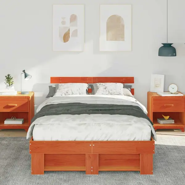 VidaXL Bedframe Wasbruin 120 X 190 Cm Massief Grenenhout thumbnail
