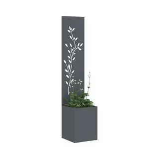 VidaXL Tuin Privacy Scherm Bloemen Antraciet 32 X 32 X 150 Cm