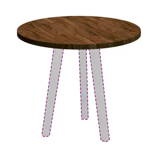 VidaXL Tischplatte Dunkelbraun Ø 60 X 2, 5 Cm Massivholz Eiche