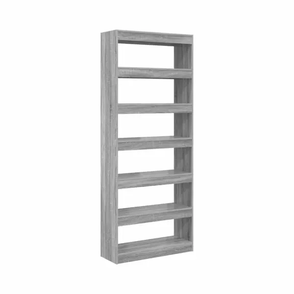 Bücherregal Grau Sonoma 80 X 30 X 198 Cm Holzwerkstoff Vidaxl thumbnail