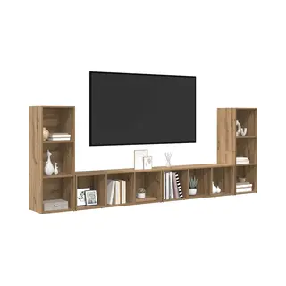 Vidaxl - Tv-schränk 4 Pcs Eiche Handwerklich 37 X 35 X 107.5 Cm