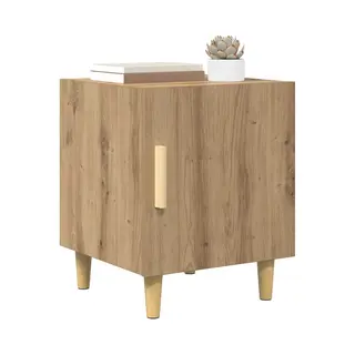 VidaXL Nachtkastje 2 Pcs Artisan Eiken 40 X 40 X 50 Cm Bewerkt Hout