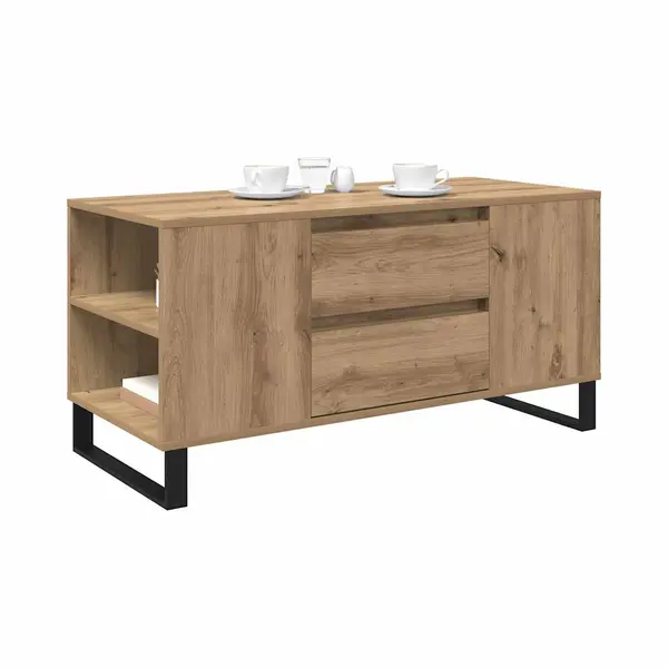 Couchtisch Artisan-eiche 102 X 44, 5 X 50 Cm Holzwerkstoff Vidaxl thumbnail