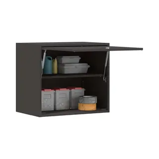 VidaXL Wandschrank Für Die Garage Mit Gasdrucklift-Tür Schwarz