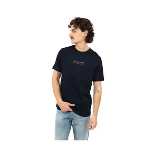 Tommy Hilfiger Für Herren. MW0MW42363 Brand Love T-shirt Navy (Xl), Lässig, Baumwolle, Kurzarm, Marine