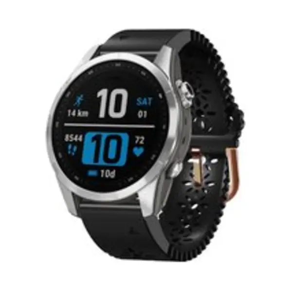 By Qubix - 20mm Quickfit - Flower Siliconen Bandje - Zwart - Geschikt Voor Garmin Fenix 7s-6s-5s - Instinct 2s - Epix Pro Gen 2 (42mm) - Geschikt Voor thumbnail