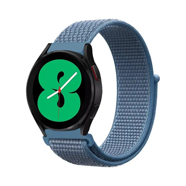 By Qubix - Smartwatch Bandje 22mm - Geschikt Voor Garmin Venu 4 - 45 Mm - Sport Loop Nylon Bandje - Denim Blauw - Geschikt Voor Garmin Bandje thumbnail