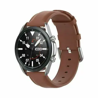 By Qubix Classic Leren Bandje - Bruin - Horlogebandje Geschikt Voor Huawei Watch Gt 6 - Gt 6 Pro - 46 Mm - Aanzetmaat, 22mm