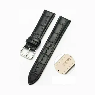 By Qubix Crocodile Leren Bandje - Zwart - Horlogebandje Geschikt Voor Huawei Watch Gt 6 - Gt 6 Pro - 46 Mm - Aanzetmaat, 22mm