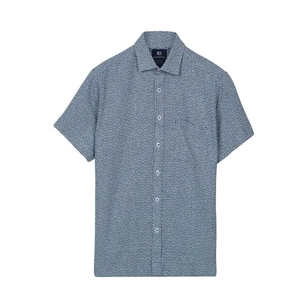 Giordano Overhemd Korte Mouw Donkerblauw thumbnail