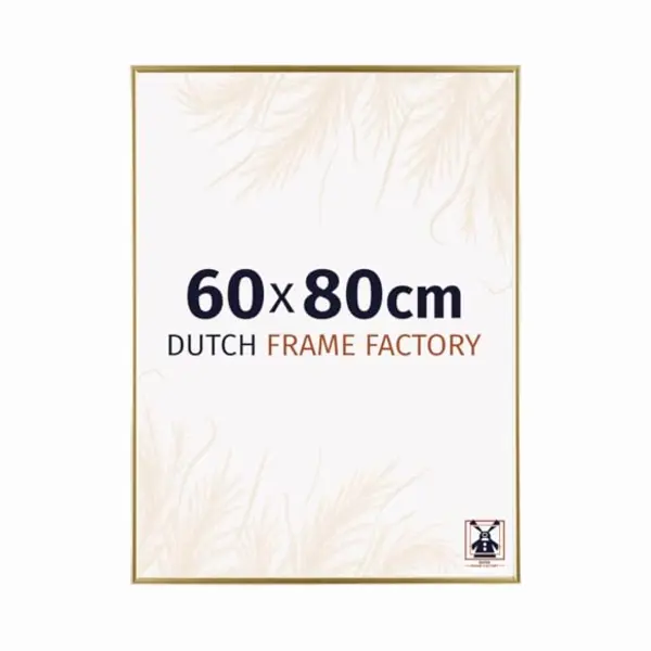 Dutch Frame Factory - Bilderrahmen 60x80 Cm - Gold - Bilderrhamen Aus Kunststoff Mit Antireflex Kunstglas - Fotorahmen 60x80 Cm - Easy thumbnail