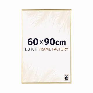 Dutch Frame Factory - Bilderrahmen 60x90 Cm - Gold - Bilderrhamen Aus Kunststoff Mit Antireflex Kunstglas - Fotorahmen 60x90 Cm - Easy