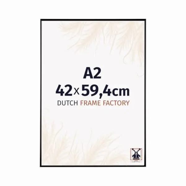 Dutch Frame Factory - Bilderrahmen Din A2 42x59, 4 Cm - Schwarz Hochglanz - Bilderrhamen Aus Kunststoff Mit Antireflex Kunstglas - Fotorahmen Din A2 thumbnail