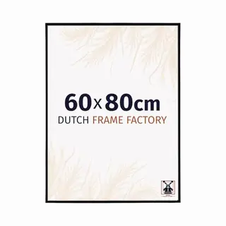 Dutch Frame Factory - Bilderrahmen 60x80 Cm - Schwarz Matt - Bilderrhamen Aus Kunststoff Mit Antireflex Kunstglas - Fotorahmen 60x80 Cm - Easy