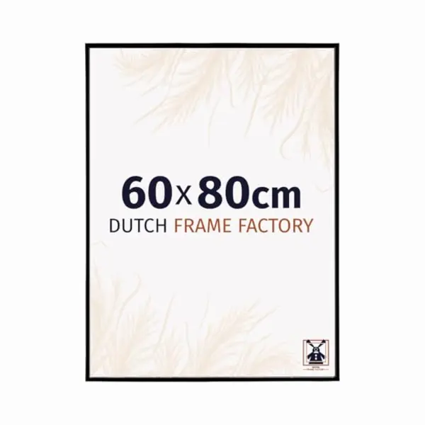 Dutch Frame Factory - Bilderrahmen 60x80 Cm - Schwarz Matt - Bilderrhamen Aus Kunststoff Mit Antireflex Kunstglas - Fotorahmen 60x80 Cm - Easy thumbnail