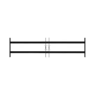 VidaXL Fenster Fenstergitter Schwarz 115 X 30 Cm Pulverbeschichteter Stahl, (1 St)