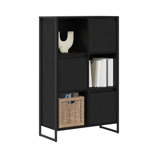 Bücherregal Schwarz Eichen-optik 68 X 30 X 108.5 Cm Vidaxl
