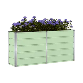 VidaXL Pflanzkübel Grün 160 X 40 X 75 Cm Stahl