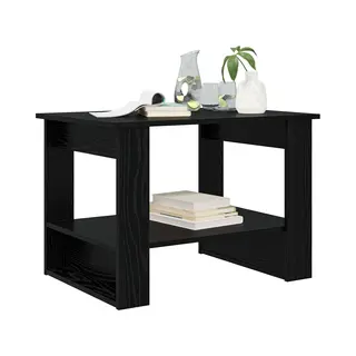 VidaXL Couchtisch Schwarz Eichen-Optik 72 X 50 X 50 Cm Holzwerkstoff, Moderner Rechteckiger Couchtisch, Langlebige Wohnoberfläche, Minimalistisches