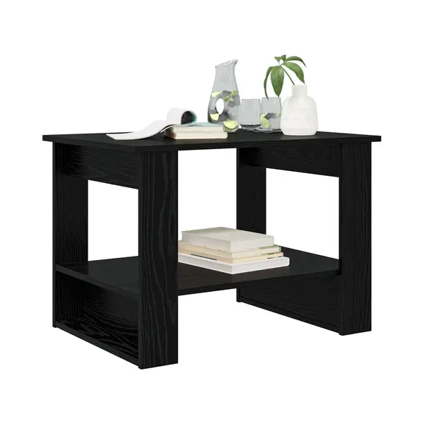 VidaXL Couchtisch Schwarz Eichen-Optik 72 X 50 X 50 Cm Holzwerkstoff, Moderner Rechteckiger Couchtisch, Langlebige Wohnoberfläche, Minimalistisches thumbnail