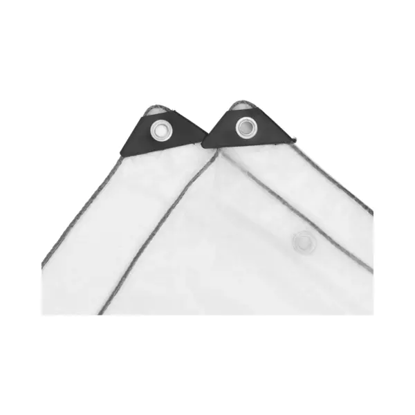 VidaXL Plane Mit Ösen Transparent 2 X 12 M Polyethylen thumbnail