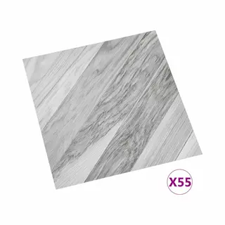 VidaXL Bodenplanken 55 Pcs Grau 5, 11 M² Pvc