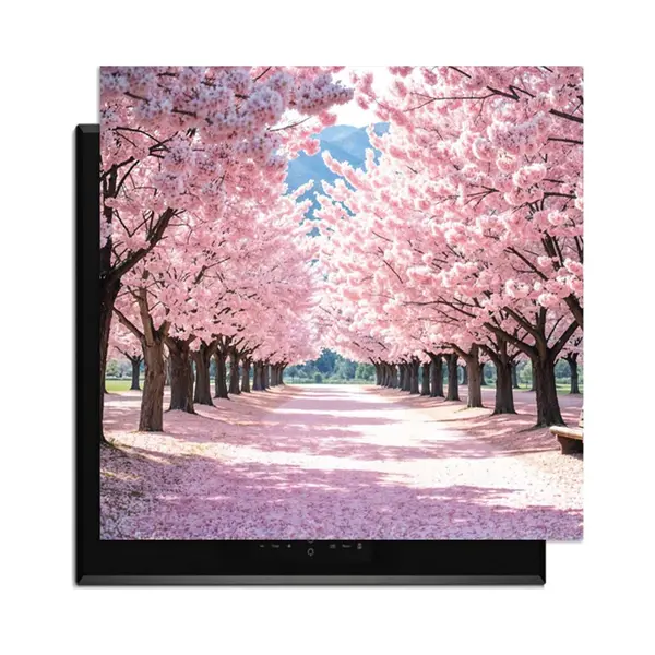KitchenArt - Sakura Bliss – Inductie Beschermer - 60x52 Cm - Kookplaat Beschermer - Luxe Afdekplaat Inductieplaat - Anti-slip & Oprolbaar - thumbnail