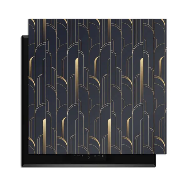 KitchenArt - Art Deco Lines – Inductie Beschermer - 59x52 Cm - Kookplaat Beschermer - Luxe Afdekplaat Inductieplaat - Anti-slip & Oprolbaar - thumbnail