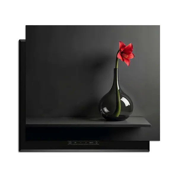 KitchenArt - Crimson Silence - Inductie Beschermer - 70x52 Cm - Kookplaat Beschermer - Luxe Afdekplaat Inductieplaat - Anti-slip & Oprolbaar - thumbnail