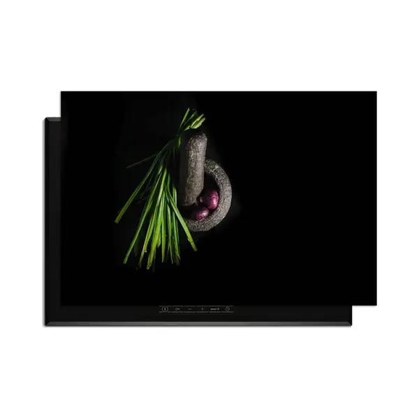 KitchenArt - Midnight Herb - Inductie Beschermer - 90x50 Cm - Kookplaat Beschermer - Luxe Afdekplaat Inductieplaat - Anti-slip & Oprolbaar - thumbnail