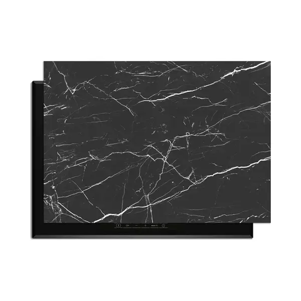 KitchenArt - Obsidian Marble - Inductie Beschermer - 86x52 Cm - Kookplaat Beschermer - Luxe Afdekplaat Inductieplaat - Anti-slip & Oprolbaar - thumbnail