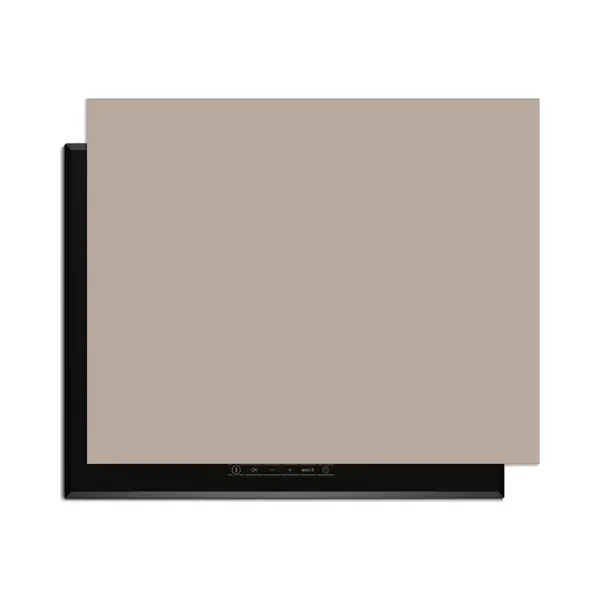KitchenArt - Taupe Mist – Inductie Beschermer - 76x51.5 Cm - Kookplaat Beschermer - Luxe Afdekplaat Inductieplaat - Anti-slip & Oprolbaar - thumbnail