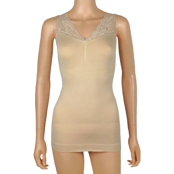 Dames Top Corrigerend Met Kant 6407 Van J&C Huid - Maat L/Xl thumbnail