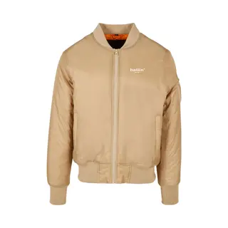 Heren Jas Zomer Met Ballin Est. 2013 Bomber Jack Print - Beige - Maat Xxl