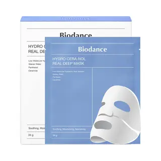 Biodance Tuchmaske "Hydro Cera-Nol Real Deep Mask 4er Pack" Innovative Hydrogel-Maske Aus Tiefenwirksamer Feuchtigkeitspflege